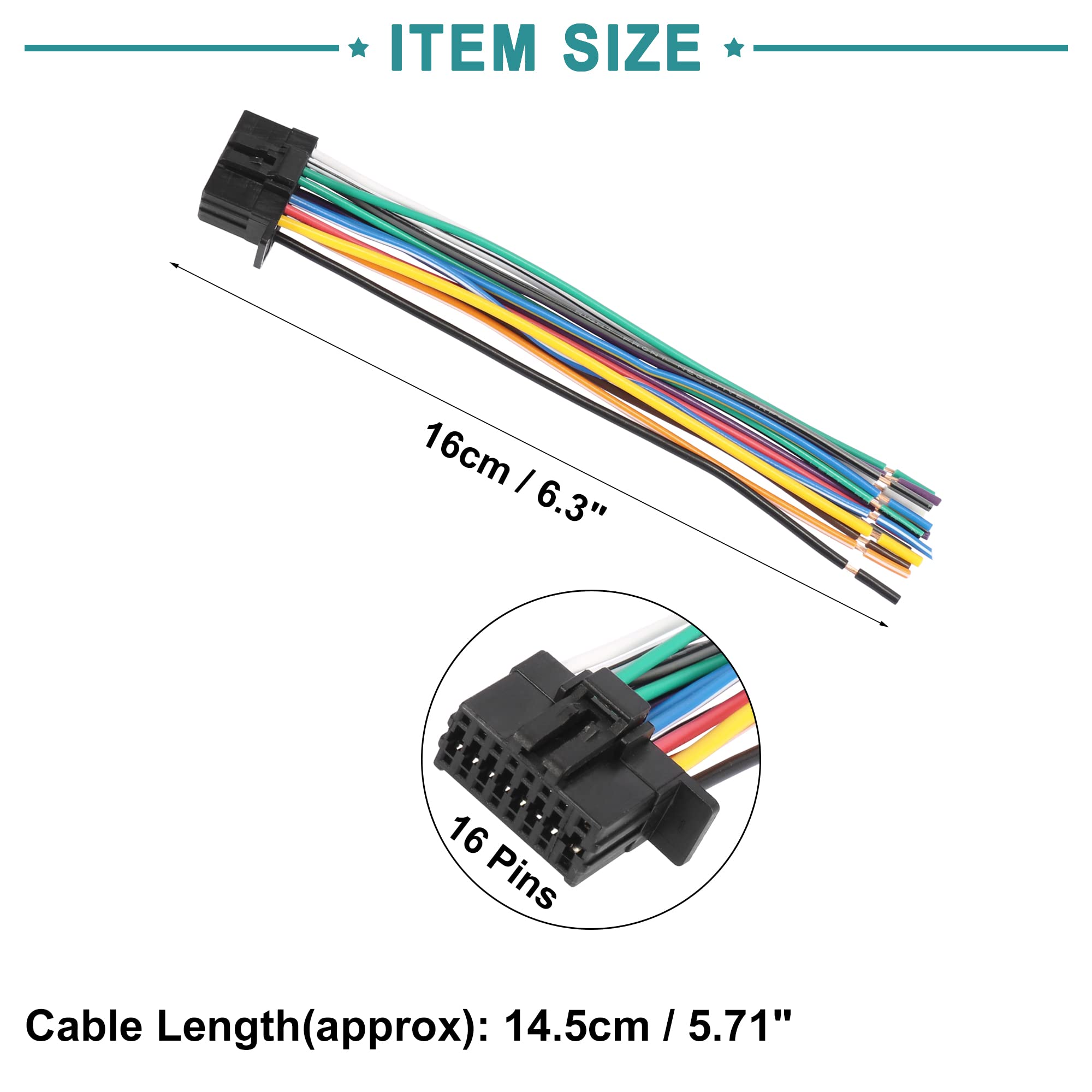 Amazon | ACROPIX カーステレオCDプレーヤーワイヤーハーネスワイヤー